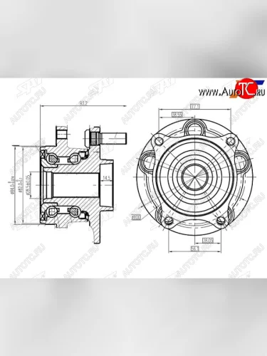 Ступичный узел перед TOYOTA PRIUS ZVW3# SAT ST-43550-47010