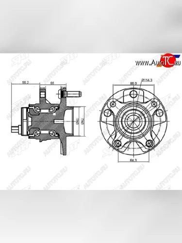 Ступичный узел передлев TOYOTA MARK XLEXUS GS300 05- SAT ST-43560-30010
