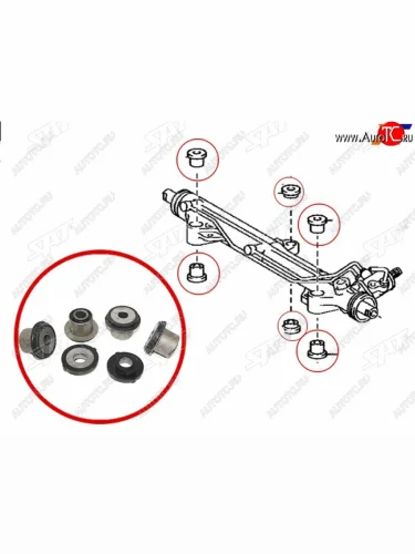 Втулка рулевой рейки Toyota Land Cruiser (J200) 07-21  Lexus LX 07-23  Toyota Sequoia 07-17 SAT ST-44200-60170B