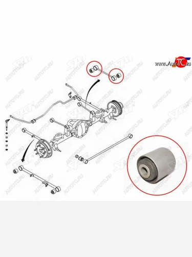 Сайлентблок SsangYong Actyon 05-10  Actyon Sports 06-12  Korando 96-06  Kyron 05-16 SAT ST-4542105000