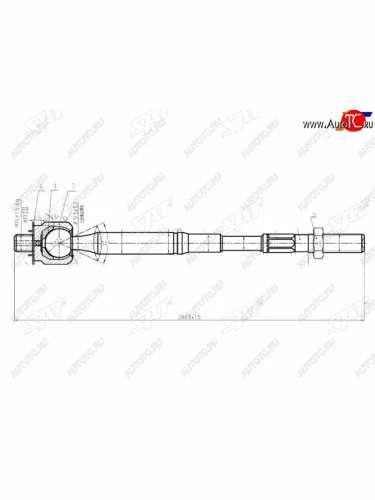 Тяга рулевая TOYOTA COROLLAALLIONPREMIOMATRIXISISNOAHVOXY 02- SAT ST-45503-09400