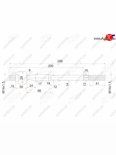 Тяга рулевая TOYOTA PASSOBB 03- SAT ST-45503-B1020