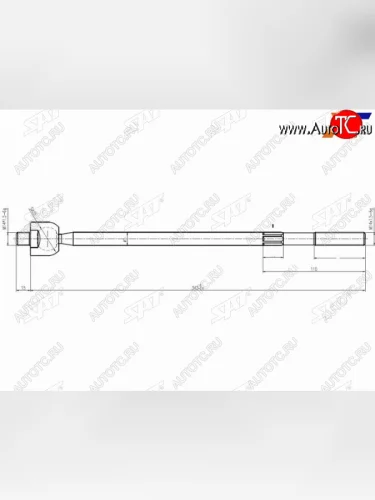 Тяга рулевая TOYOTA BBCALDINACARINACORONAECHOGAIAIPSUMISTNADIARAUMVITZYARIS 4WD 92-05 SAT ST-45503-59055