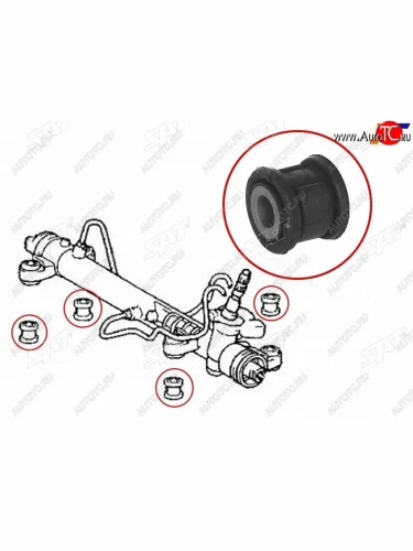 Втулка рулевой рейки Toyota Avensis (T250) 03-08  Noah 07-13  Premio 07-21  Voxy 07-13 SAT ST-45510-20100B