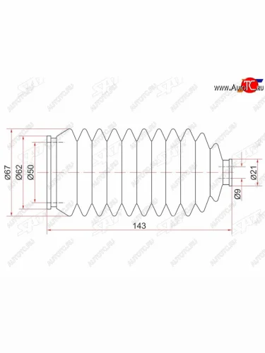 Пыльник рулевой рейки TOYOTA CAMRYVISTA 89-98 LH=RH SAT ST-45535-32030