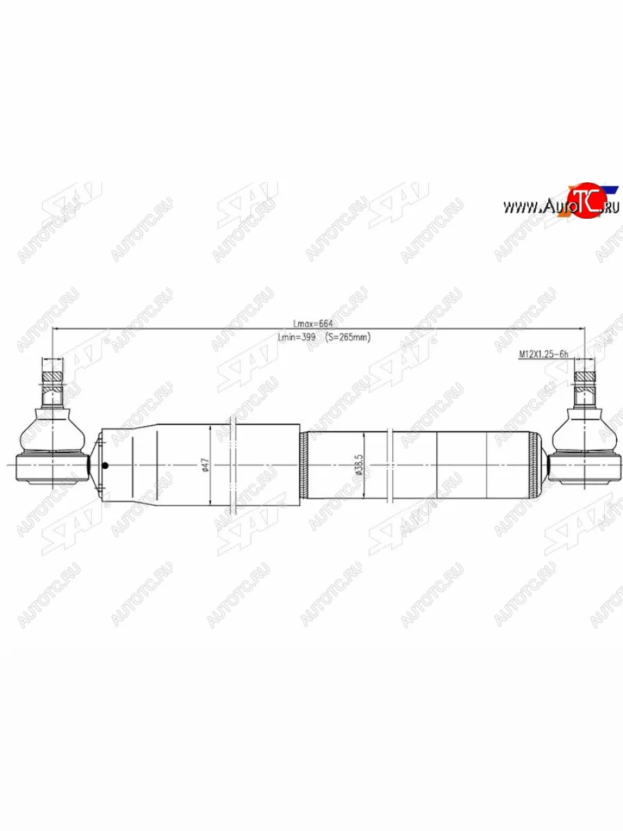Демпфер рулевого управления TOYOTA LAND CRUISER 90-97 SAT ST-45700-69055  в Самаре Самарской области