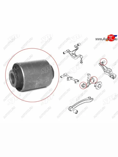 Сайлентблок заднего поперечного рычага №2 SUZUKI ESCUDOGRAND VITARA 06- SAT ST-46122-65J00