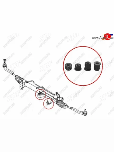 Втулка рулевой рейки SsangYong Actyon 05-10  Actyon Sports 06-12  Kyron 05-16  Rexton 01-07 SAT ST-4650009005B