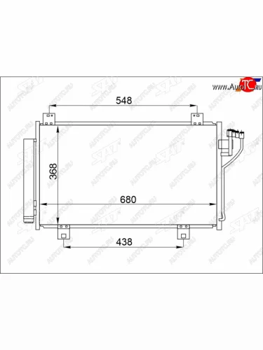 Радиатор кондиционера Mazda 3 13-19  6 12- SAT ST-47-0019