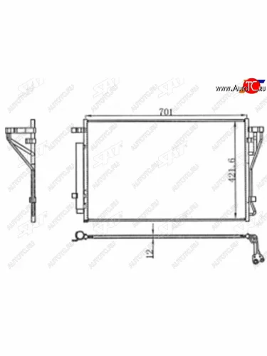 Радиатор кондиционера Hyundai Sonata 19-  Kia K5 19-24 SAT ST-47-0013