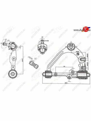 Рычаг верхний с шаров. TOYOTA HIACEREGIUSACE 05- 2WD LH SAT ST-48067-29215