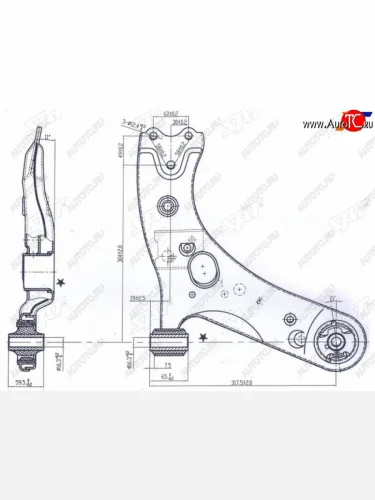 Рычаг нижний TOYOTA PRIUS 12-COROLLARUMIONMARK XAURISBLADESCIONZELASLEXUS HS250H 06- RH SAT ST-48068-12300