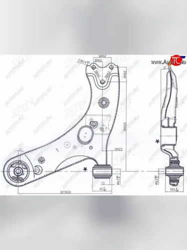 Рычаг нижний TOYOTA PRIUS 12-COROLLARUMIONMARK XAURISBLADESCIONZELASLEXUS HS250H 06- LH SAT ST-48069-12300
