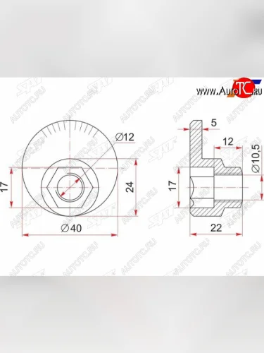 Гайка эксцентрика нижнего рычага TOYOTA CALDINACAMRYGRACIAVISTACARINACORONAHARRIERKLUGERMARK SAT ST-48452-32030