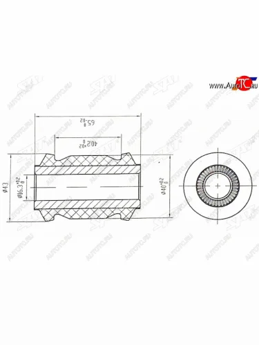 Сайлентблок Toyota Avensis (T250,T270) 03-18  Corolla (E150,E180) 06-19  Prius (ZVW30,ZVW50) 09-23 SAT ST-48654-02130