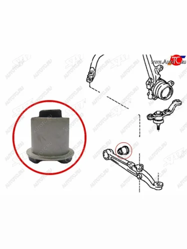 Сайлентблок Toyota Crown 95-07  Mark II (X90,X100,X110) 92-04  Lexus IS 98-05  Toyota Altezza 98- SAT ST-48654-30070