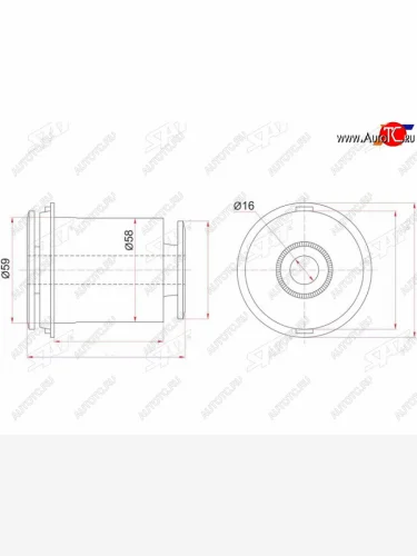 Сайлентблок Toyota Land Cruiser Prado (J120,J150) 02-20  Lexus GX 09-23  Toyota 4Runner 02-24  FJ SAT ST-48655-60050