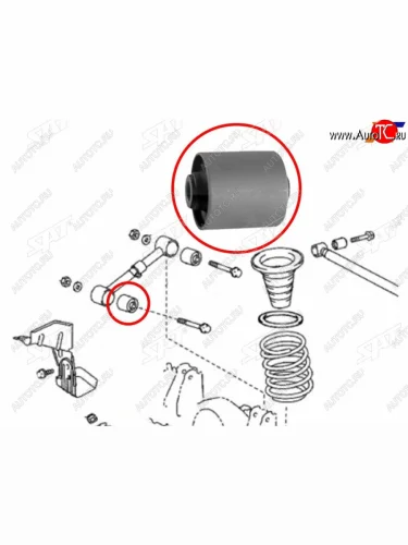 Сайлентблок Toyota Land Cruiser (J200) 07-21  Lexus LX 07-23 (Зад) SAT ST-48702-60130