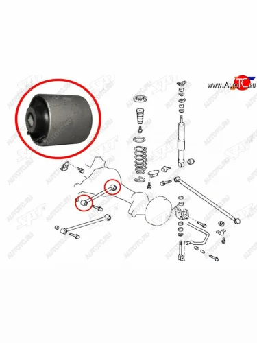 Сайлентблок Toyota Land Cruiser (J100) 98-07  Lexus LX 98-07  Toyota Land Cruiser Cygnus 98-07 SAT ST-48702-60090