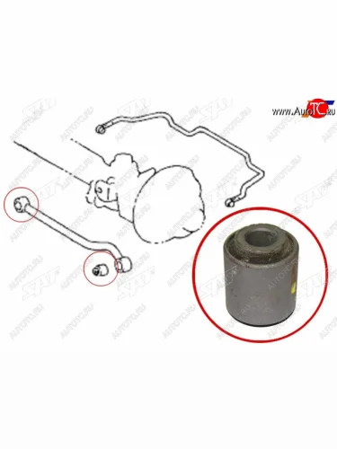 Сайлентблок Toyota Land Cruiser (J100,J80) 89-07  Land Cruiser Prado (J70) 87-96  Highlander 07-13 SAT ST-48706-60030