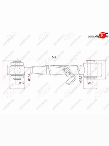 Тяга поперечная задней подвески нижняя TOYOTA RAV4 00-05CHERY TIGGO 06- RH SAT ST-48720-42020
