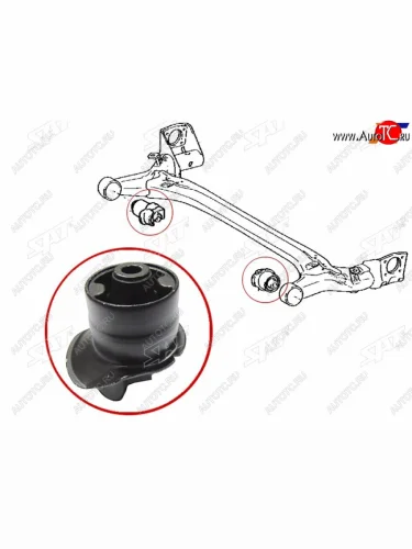 Сайлентблок задней балки TOYOTA COROLLAAXIOFIELDERRUNXWILLMATRIXVOLTZ 00- SAT ST-48725-12560