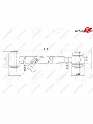 Тяга поперечная задней подвески нижняя TOYOTA RAV4 00-05CHERY TIGGO 06- LH SAT ST-48730-42020