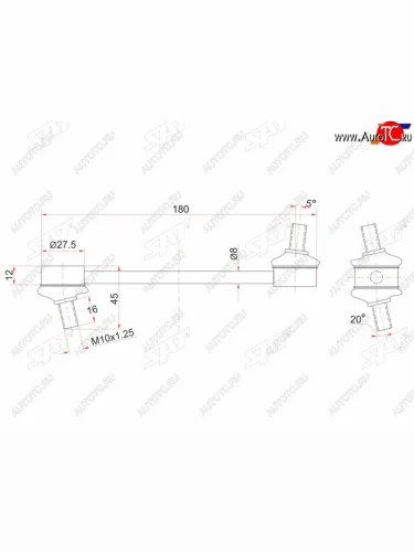 Тяга стабилизатора заднего TOYOTA CorollaSprinter 4WD SAT ST-48830-12050