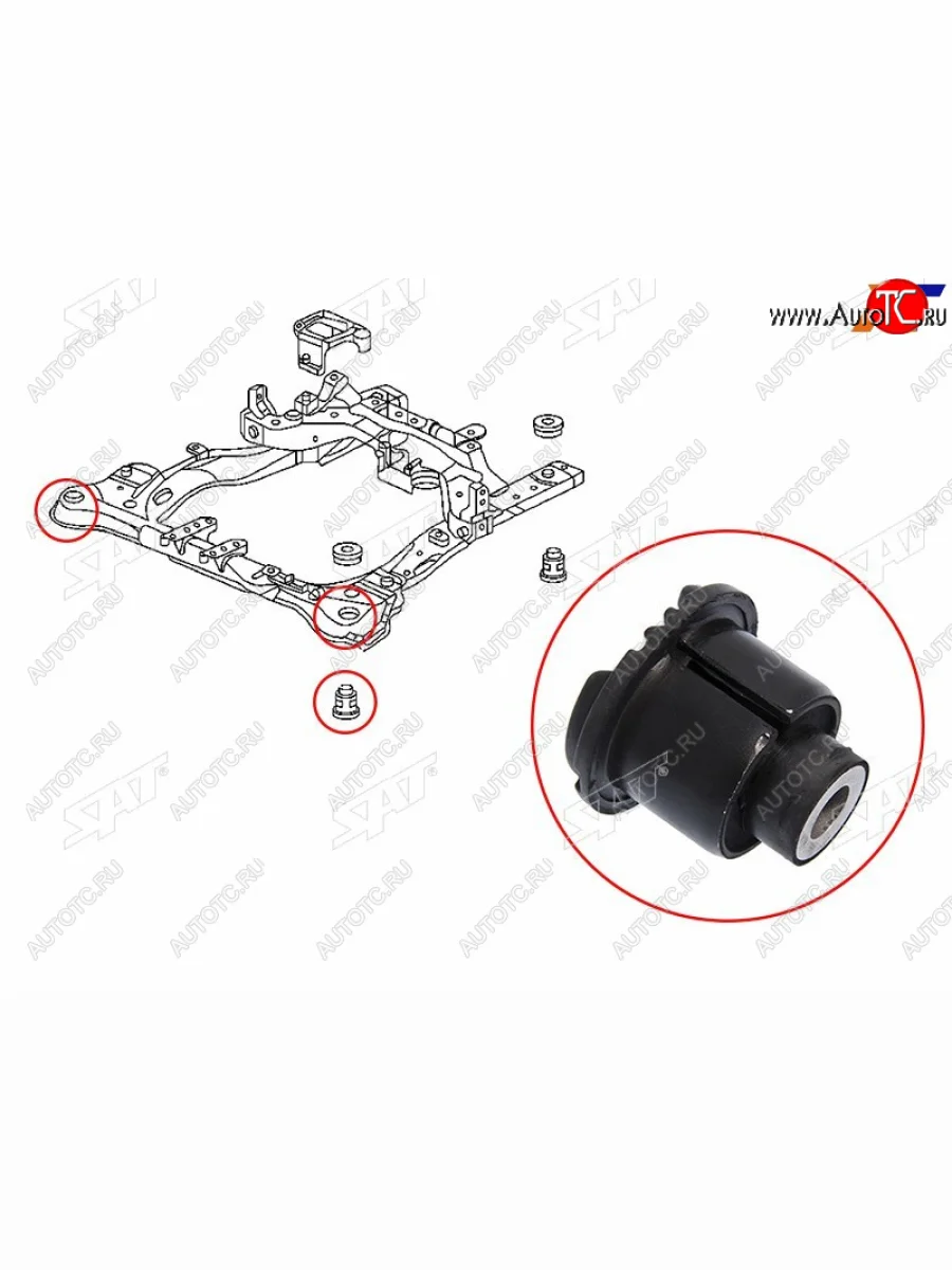 Сайлентблок Honda Accord 02-08  Acura TL 03-06  TSX 03-08  Honda Elysion 04-13 SAT ST-50260-SEA-E01  в Керчи Республика Крым