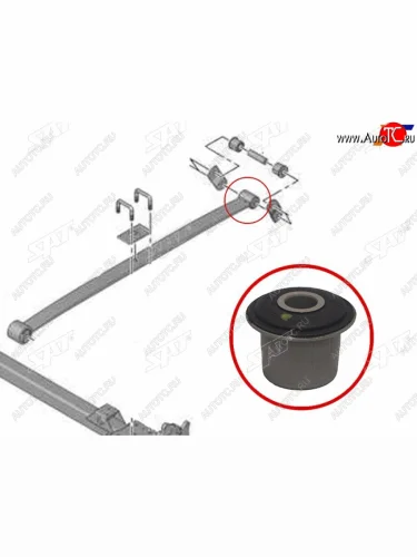 Сайлентблок рессоры задний Citroen JumperFiat Ducato Peugeot Boxer 2006- SAT ST-5102EY-RR