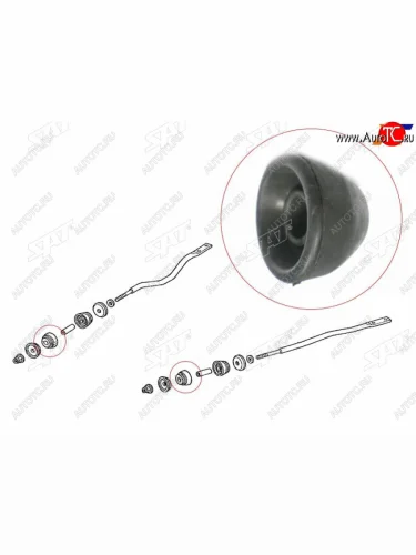 Втулка реактивной тяги (патиссон) HONDA ACCORDASCOTPRELUDETORNEO 90- SAT ST-51391-SM4-013