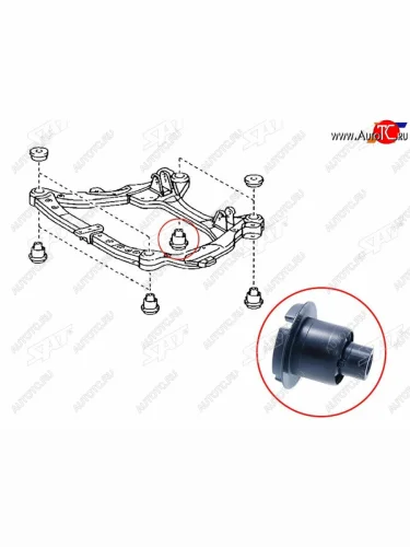 Сайлентблок Toyota Camry (XV40,XV50) 06-21  Lexus ES 12-18  Toyota Avalon 04-12  Camry UAEUSA 06 SAT ST-52215-33090