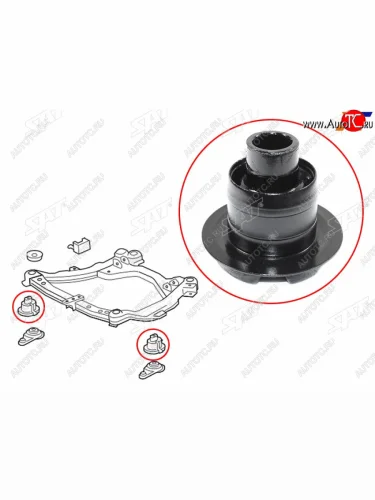 Сайлентблок Toyota Camry (XV40,XV50) 06-21  Lexus ES 06-18  Toyota Avalon 04-15  Camry UAEUSA 06 SAT ST-52211-33090