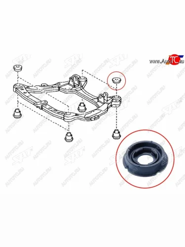 Сайлентблок Toyota Harrier (XU30) 03-13  Lexus RX 03-15  Toyota Highlander 00-07  Kluger V 00-07 SAT ST-52216-28010