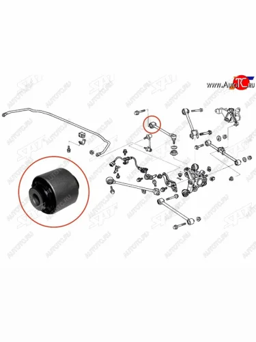 Сайлентблок Honda Accord 97-08  Torneo 97-02 SAT ST-52350-SEA-000B