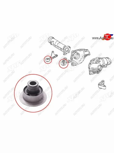 Сайлентблок правой опоры дифференциала TOYOTA LAND CRUISER 200LEXUS LX570460 07- SAT ST-52380-60080B