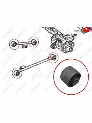 Сайлентблок Honda HR-V 98-07  Capa 98-02  Logo 96-01 SAT ST-52390-S2H-000B