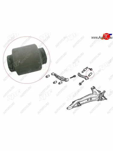 Сайлентблок Honda Civic 87-95  Civic Ferio 91-95  Domani 92-96  Integra 89-00 (Сверху Зад) SAT ST-52395-SH3-004