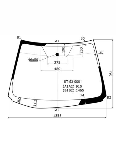 Стекло лобовое Toyota Aqua 11-21 SAT ST-53-0001, st530001 SAT ST-53-0001