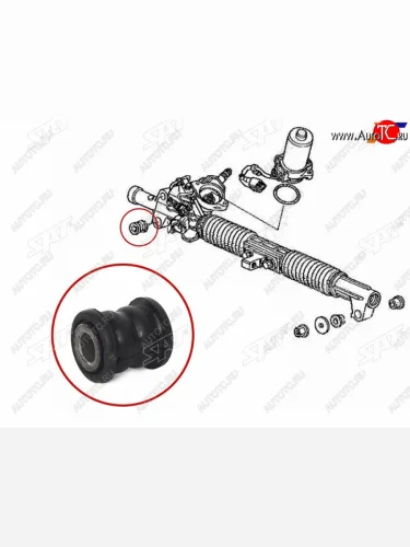 Втулка рулевой рейки Honda Civic 00-06  Civic Ferio 00-05  Fit 01-07  Mobilio 01-08 SAT ST-53010-S5S-000B