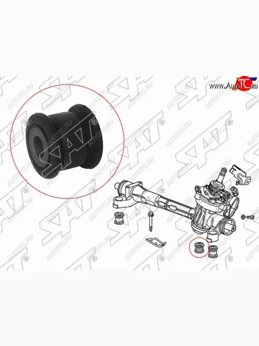 Втулка рулевой рейки Honda Fit 07-13  Insight 08-14  Jazz 08-15 SAT ST-53686-TF0-003