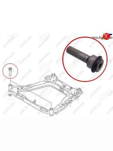 Сайлентблок Nissan Juke 10-20  Qashqai 06-13  X-Trail 07-15  Dualis 07-14  Renault Koleos 08-16 SAT ST-54466-JD000