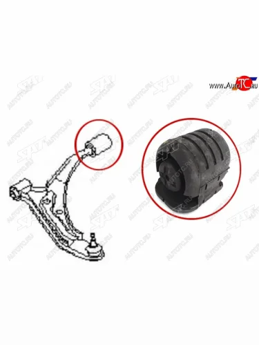 Сайлентблок задний переднего рычага Nissan Sunny B14, AD Y10, Pulsar N15                             SAT ST-54570-0M020
