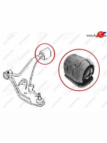 Сайлентблок Nissan AD 90-99  Almera 95-00  Sunny 93-99  Wingroad 96-99 (Зад) SAT ST-54570-0M000