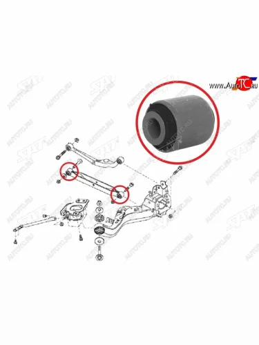 Сайлентблок Nissan Juke 10-20  Qashqai 06-22  Serena 05-16  X-Trail 07-15  Renault Koleos 08-16 SAT ST-55110-JG000-B