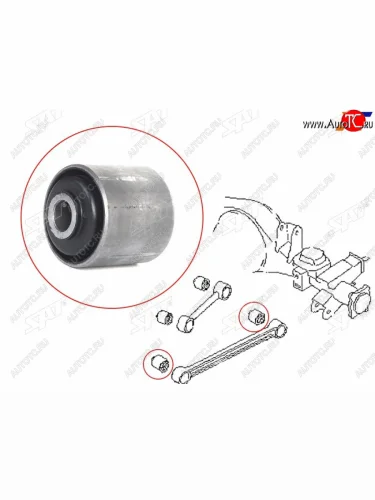 Сайлентблок RR продольной тяги NISSAN PATROL(GR) SAFARI Y60-61 1987-2010 SAT ST-55120-VB002-BU