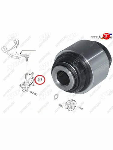 Сайлентблок Hyundai Elantra 06-12  Santa Fe 05-19  Sonata 09-19  Kia Carnival 06-14  Ceed 06-12 SAT ST-55130-4D000