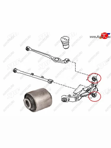 Сайлентблок Honda CR-V 06-18  Nissan AD 99-08  Wingroad 99-05  Avenir 98-05  Expert 99-06 SAT ST-55501-WA201B