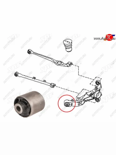 Сайлентблок Nissan AD 99-02  Wingroad 99-05  Mazda Familia 98-08  Nissan Expert 99-06  Liberty 9 SAT ST-55501-WA005B