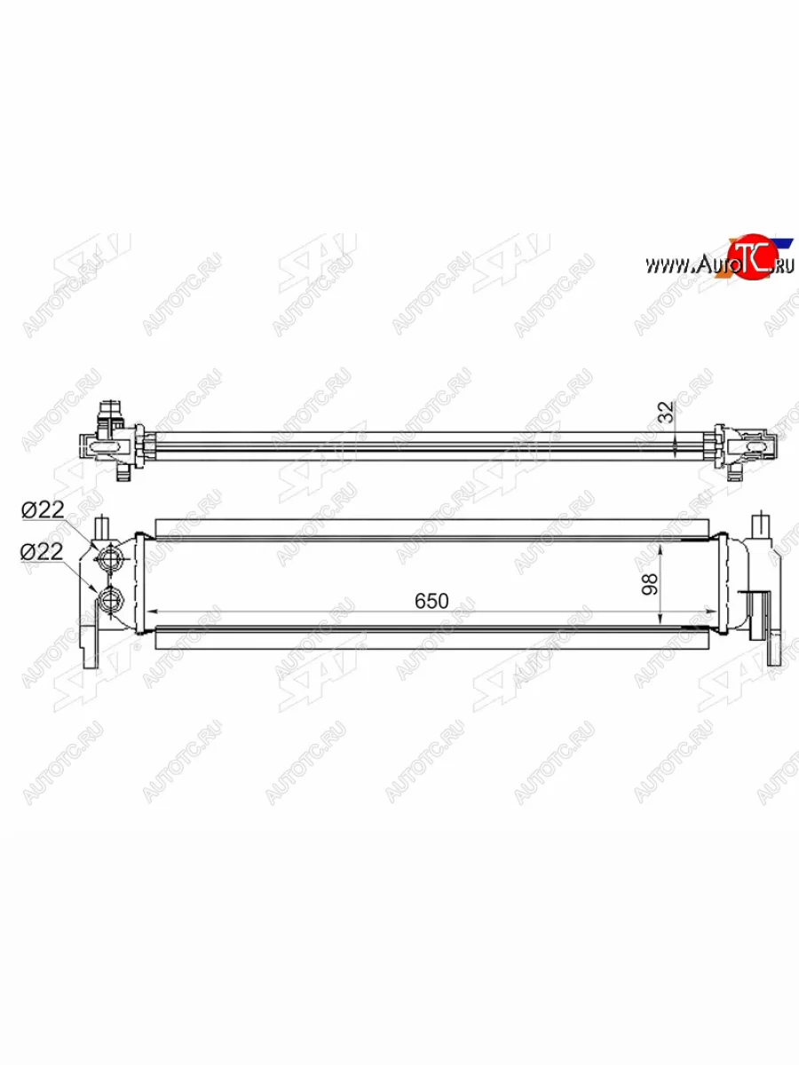 Интеркулер AUDI A3S3 12-SKODA OCTAVIA 13-VOLKSWAGEN GOLF 12- SAT ST-5Q0121251EL  в Самаре Самарской области
